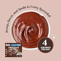 Vista 6 de Simply Delish Mezcla instantánea de pudín de chocolate, postres sin culpa a base de plantas, todo natural, sin azúcar, sin OMG, sin gluten, sin