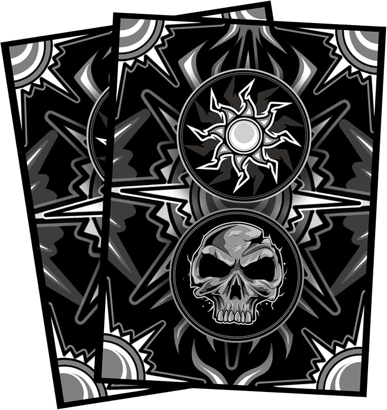100ct Textured Matte TCG/MTG Card Art Sleeves (White Black)