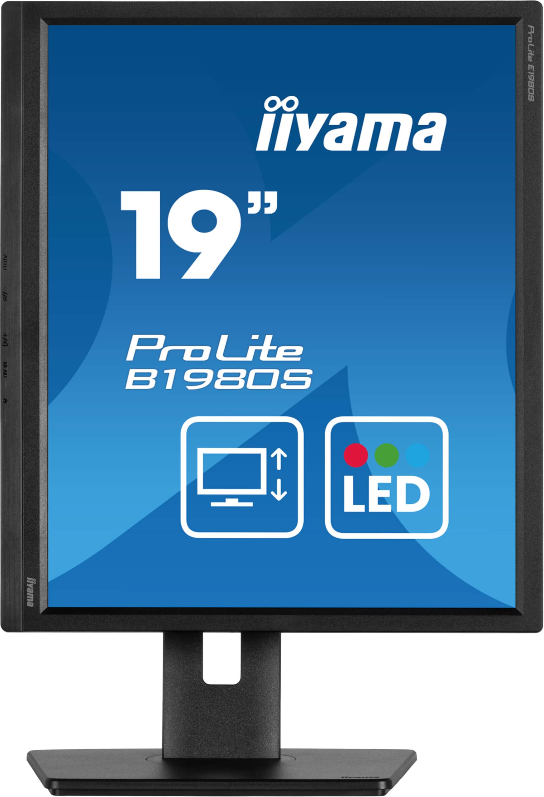 iiyama B1980S-B1 19'' conçu pour Les Entreprises est Un Impressionnant Moniteur rétroéclairé par LED avec Un Support réglable en Hauteur.