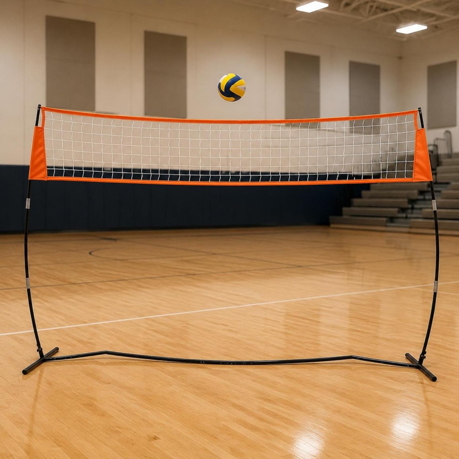 Rete da Allenamento Pallavolo Rete da Allenamento Rete Portatile Rete Regolabile Struttura Autoportante in Poliestere E Fibra di Vetro Adatta per Palestre Cortili Allenamenti Indoor E Outdoor