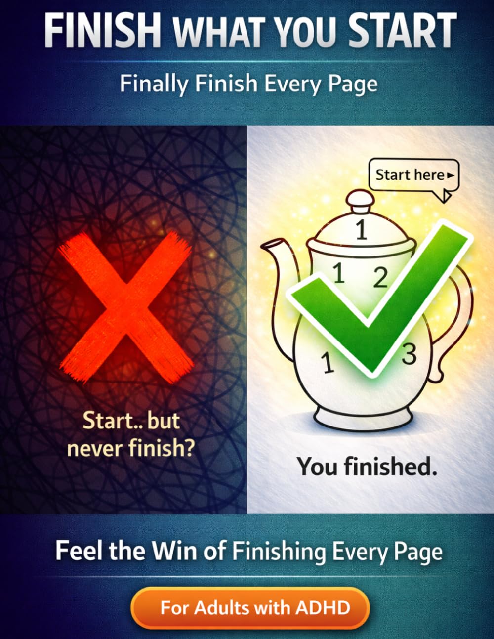 Finish What You Start: Finally Complete Every Page | ADHD-Friendly Coloring That Builds Momentum, Focus & Real Progress (George Bua Coloring ADHD Series)