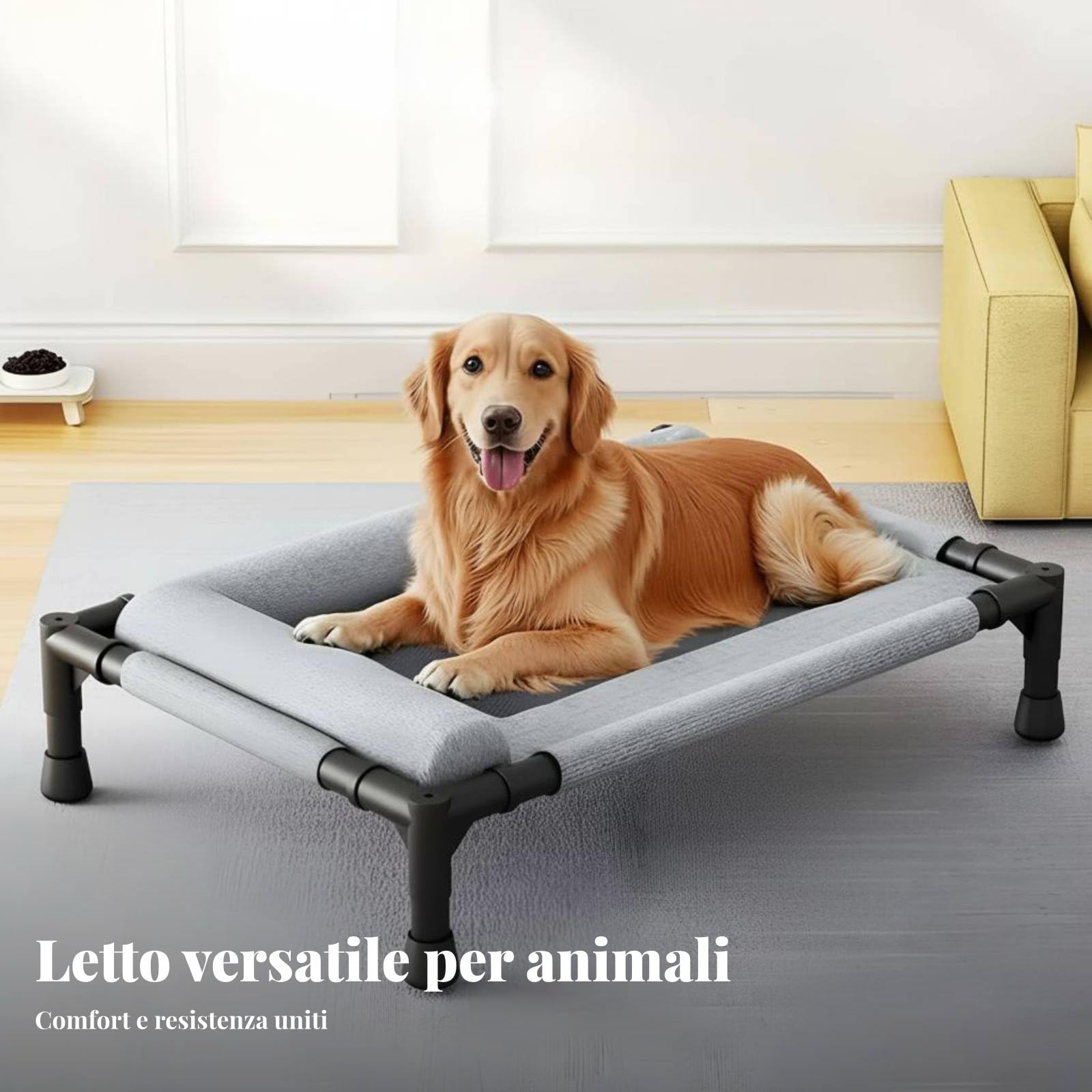 predolo Letto Rialzato per Cani Rimovibile e Lavabile, Lettino Rialzato per Cani, Resistente All'umidità Cuccia in Rete Traspirante, Divano per cani Estate, Esterni, Interni, Cuscino A L