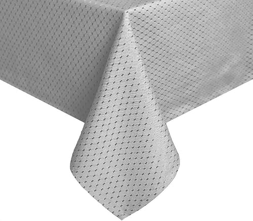 Tektrum Mantel cuadrado resistente de 70 x 70 pulgadas, elegante tejido de punto gofre, a cuadros, impermeable, resistente a las manchas, sin