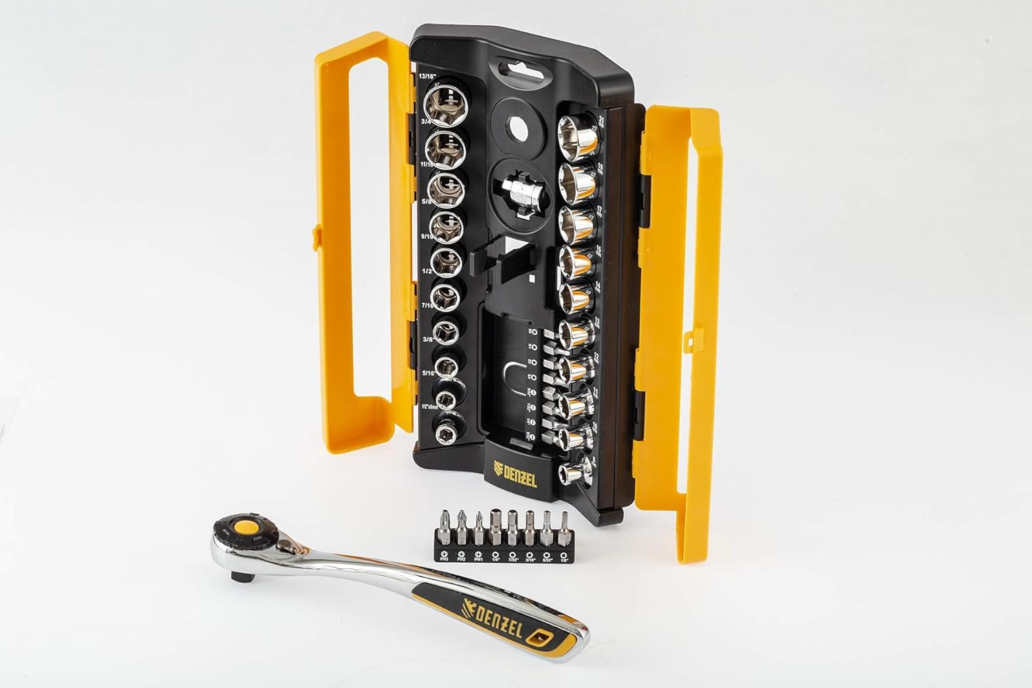 Crаzу Clеаrаnсе DENZEL Combination Socket Set 38-in-1 drive 1/2-inch SAE and Metric 6pt (7713563) Buу 1 gеt 1 DENZEL Combination Socket Set 38-in-1 drive 1/2-inch SAE and Metric 6pt (7713563)