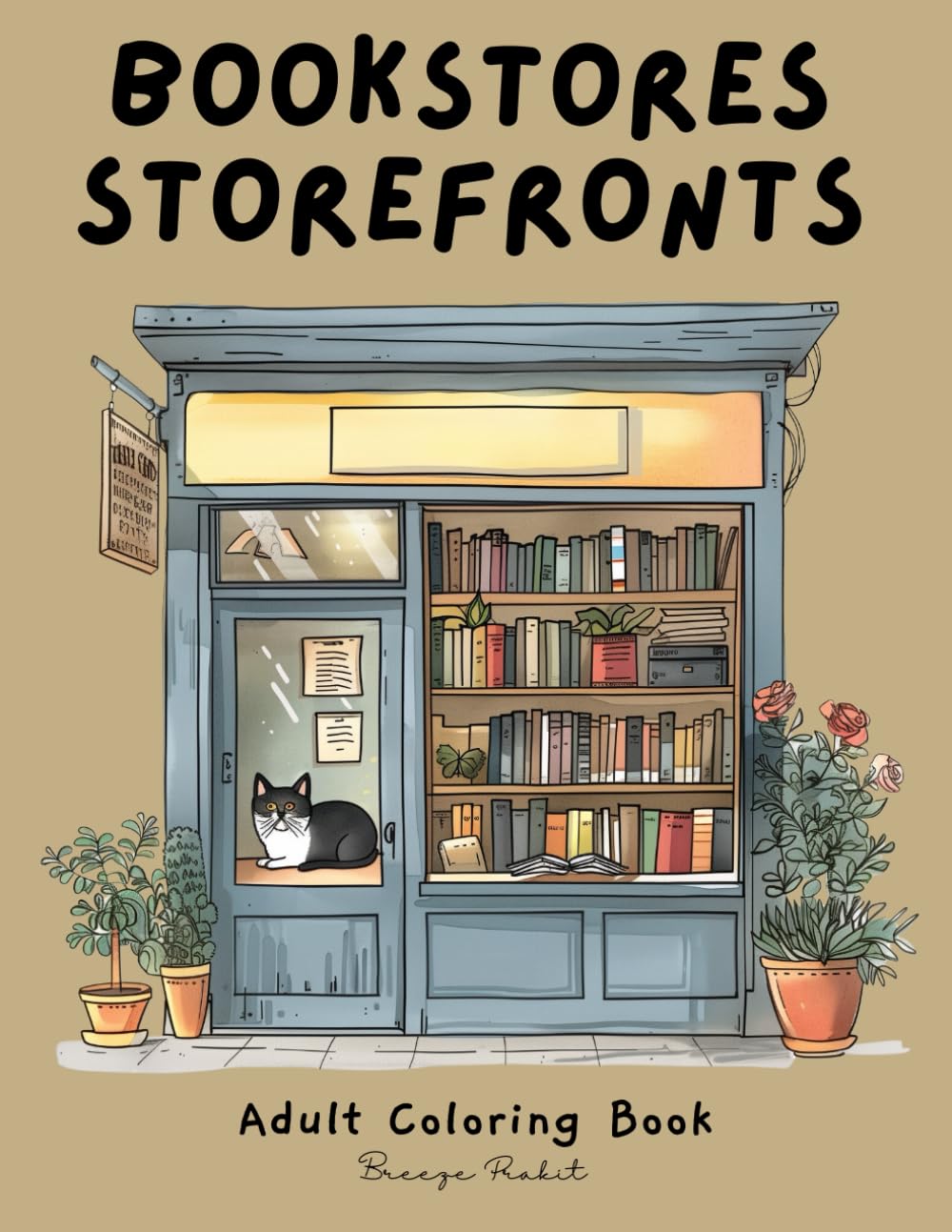 Bookstore Storefronts An Urban Sketch Coloring Book for