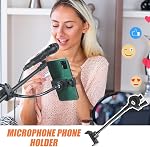 Stand Phone Holder - Phone Music Stand Holder - Adjustable Flexible Long Gooseneck Arm Cellphone Mount for Drum Smartphone Compatible with Club Studio