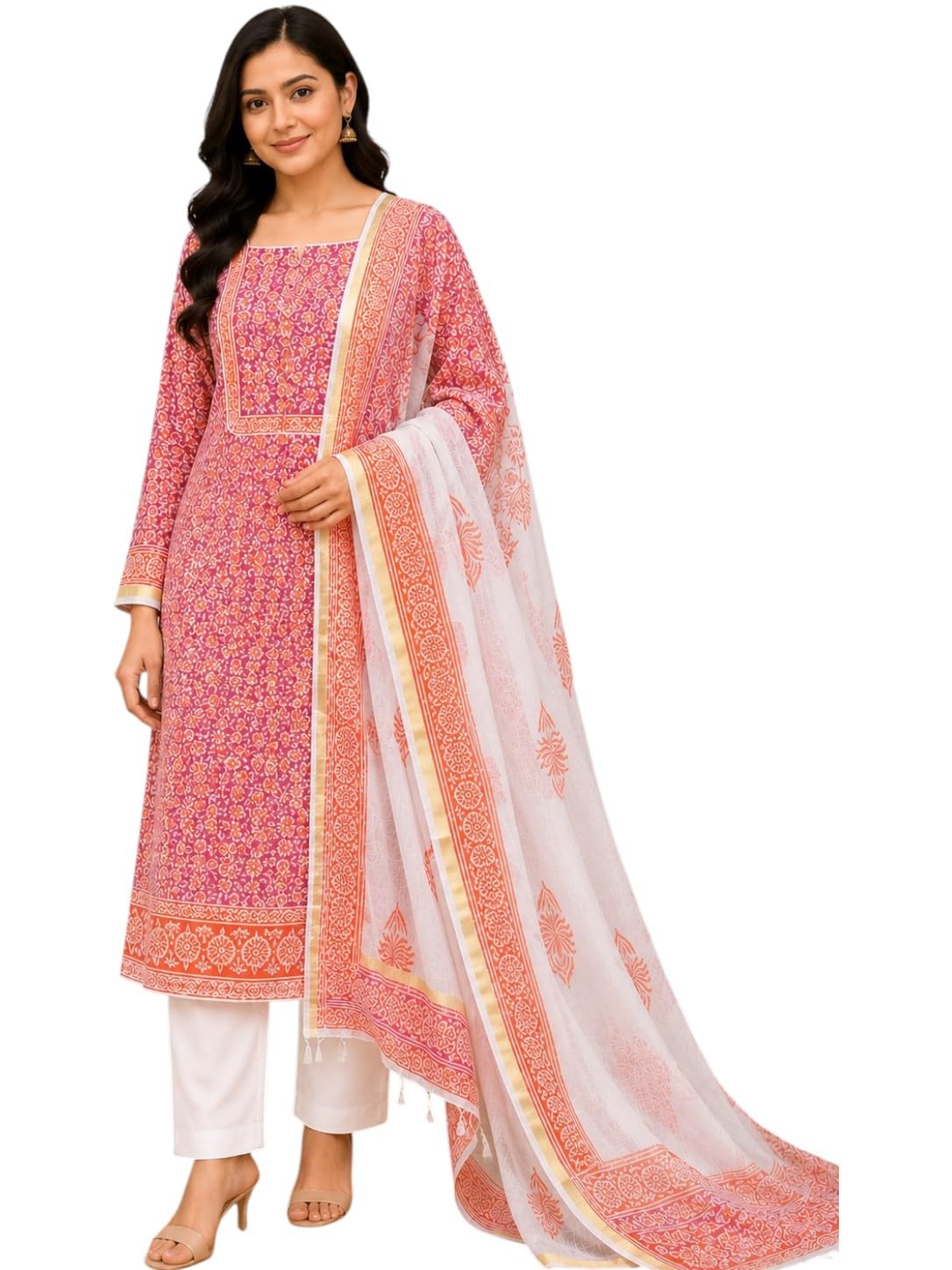 leheriya.com Leheriya Leheriya Exclusive Premium Quality Kota Doria Block Printed Salwar Suit-picture-12