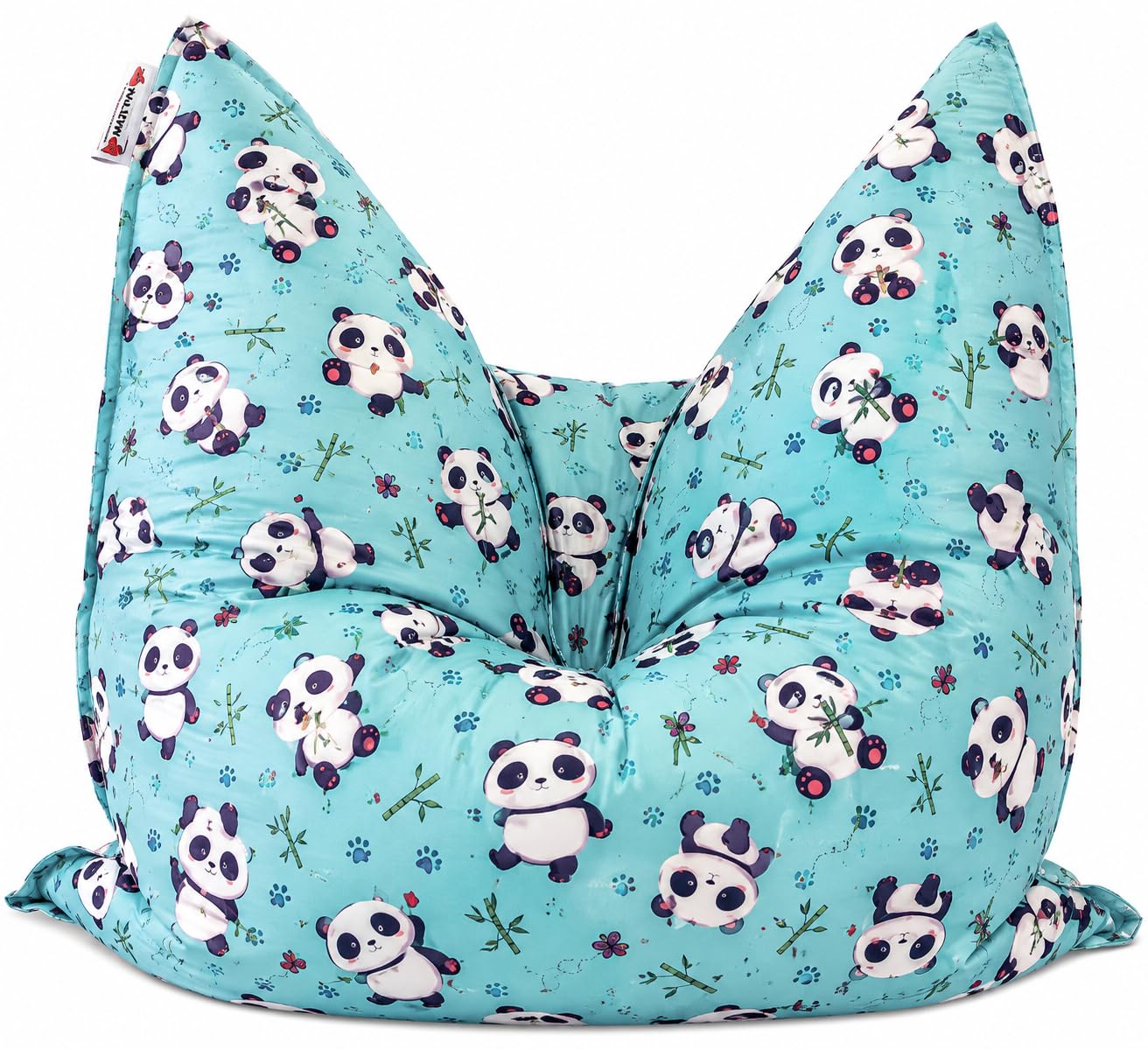 MaxiBean Large Bean Bag Chair for Kids and Children - Gaming BeanBag Cushion with Filling Beans Included, Perfect for Living Room, Bedroom, Garden and Outdoor Use Weather Resistant - Panda Pals