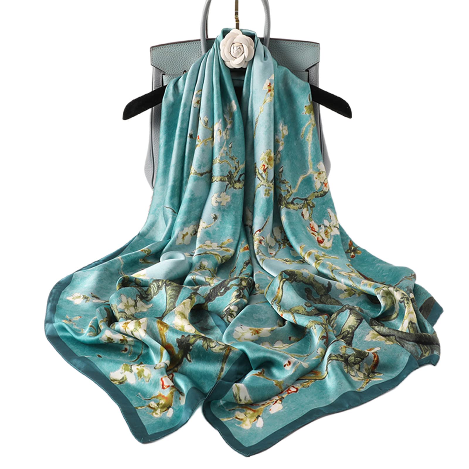 Sciarpa di Seta Sciarpa di Seta Sciarpa Lunga da Donna Cappotto di collocazione Primaverile, Autunnale e Invernale Sciarpa di Seta Esterna Sciarpa di Collo Sciarpa Sottile