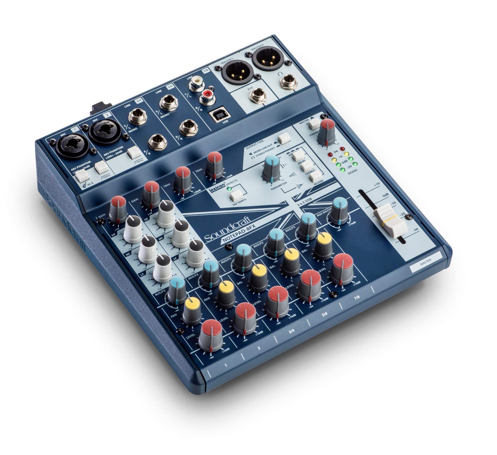 Soundcraft Notepad-8FX Small-format Analog Eight-Channel Mixing Console with USB I/O and Lexicon Eff