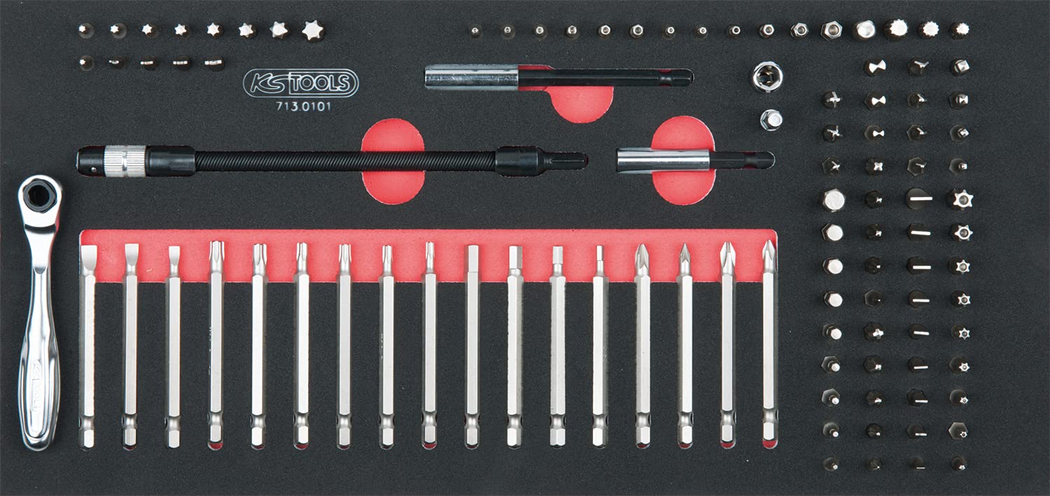 KS TOOLS 897.7598 Servante d'atelier rouge/noir