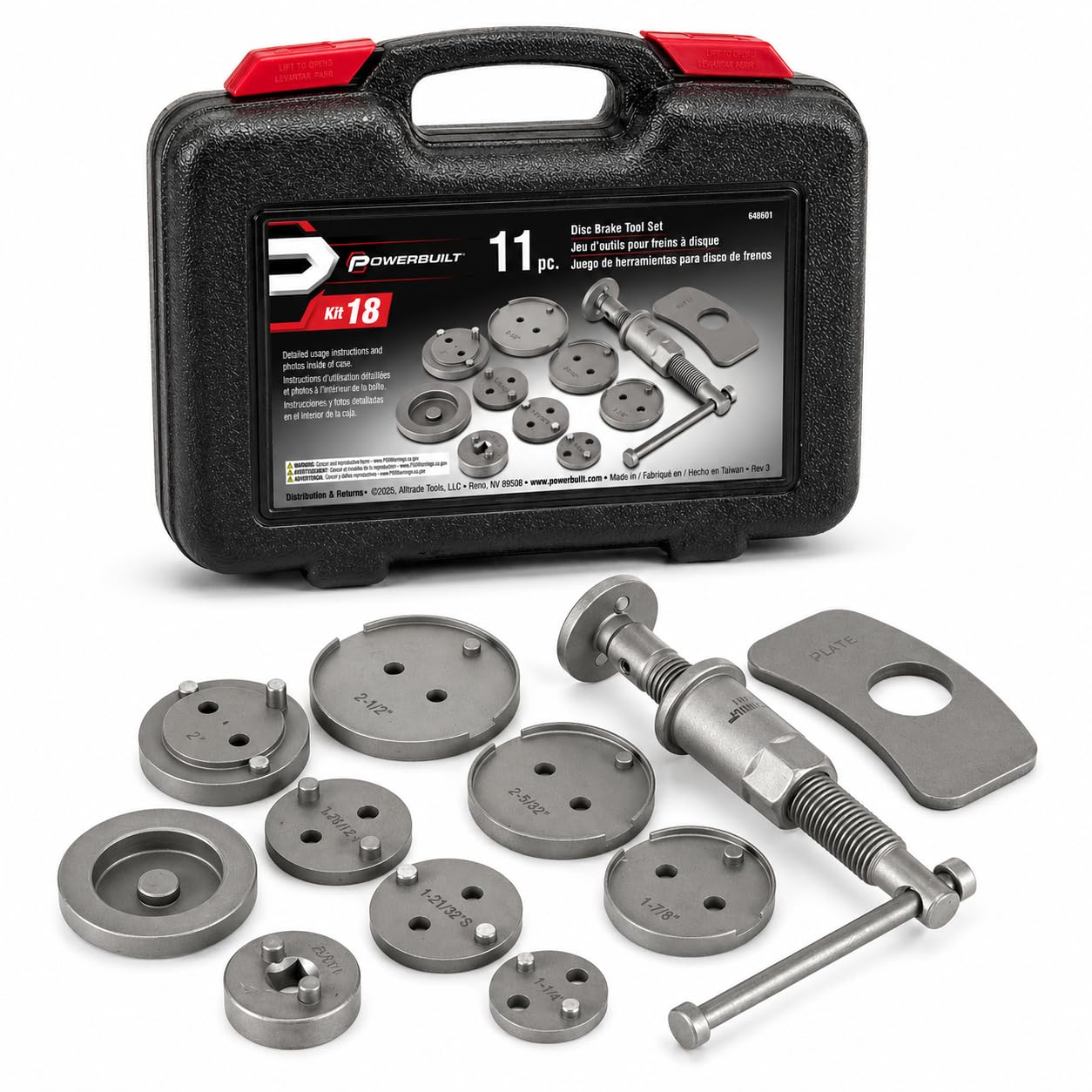 Amazon.com: Powerbuilt Rear Disc Brake Adjust Tool Kit, Caliper