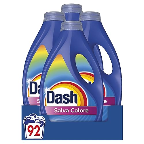 Dash Detersivo Liquido Lavatrice, 92 Lavaggi, Salva Colore, Rimuove Le Macchie, Igienizza, Brillantezza Per I Capi