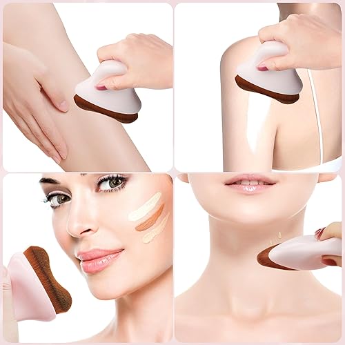 Miniatura 6 de Kabuki - Brocha autobronceadora  Brocha de maquillaje para cuerpo y piernas, para loción bronceadora de gel autobronceador, protector solar, cepillo