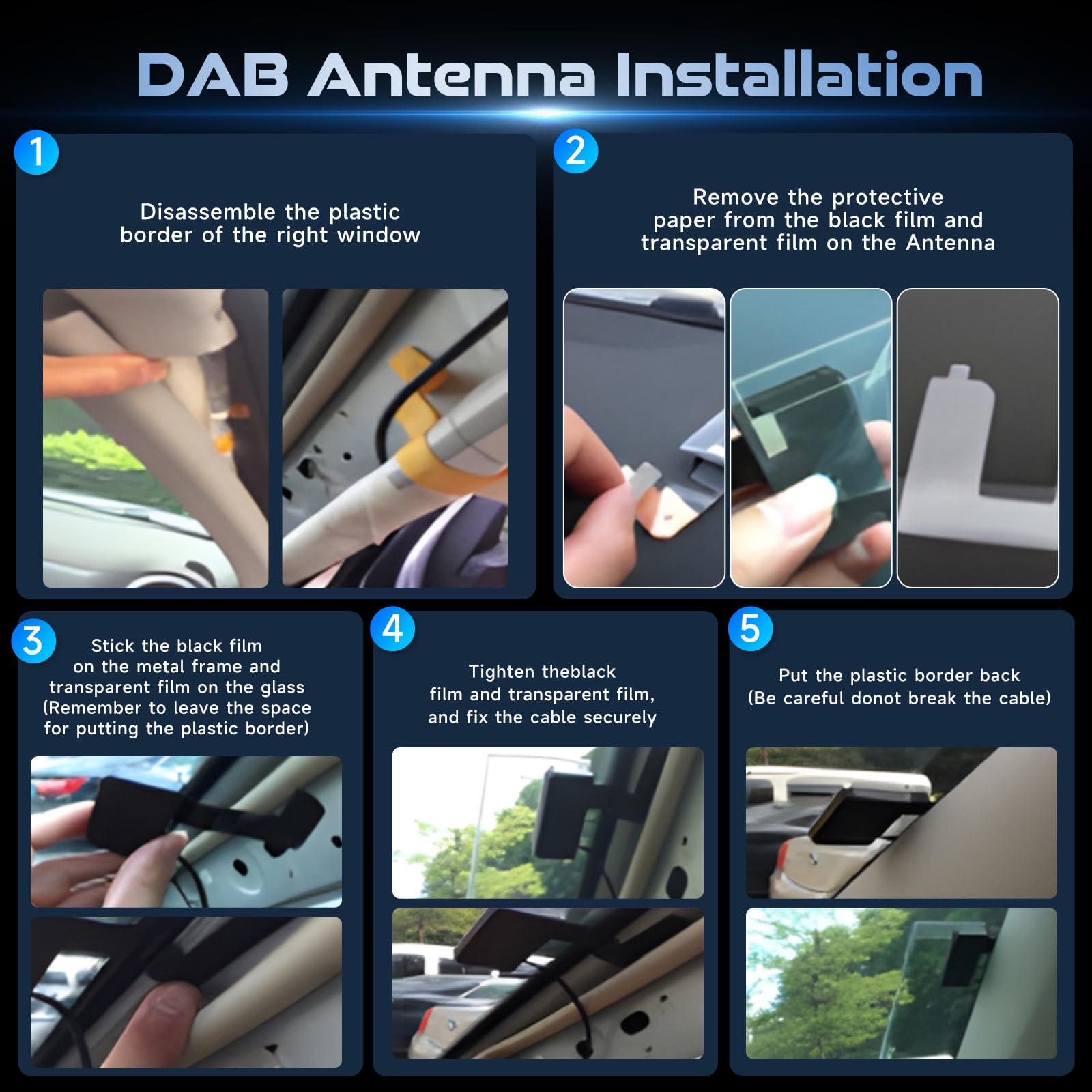 Hodozzy Adaptador Dab/Dab+ para Coche-Receptor de Radio Digital Dab con Antena Activa, Dongle USB 2.0 Módulo Dab Radio Universal, Transmisor FM, Pantalla OLED, Función Line-out para Radios MP5/MP3