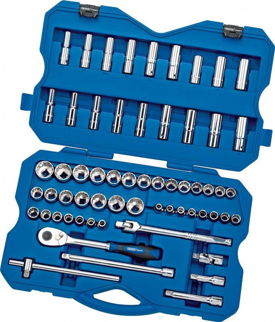 Carré conducteur 1/2 Draper Expert 02360 métrique et impérial pour mécanique 61 pcs