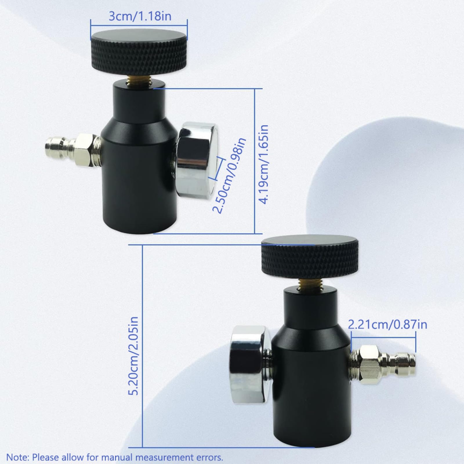 SEIWEI Co2-Tankadapter mit 3000/5000PSI-Messgerät, Druckluft-Füllstation, Fernschalter, Schnellaufblasanschluss für die meisten Zylinder