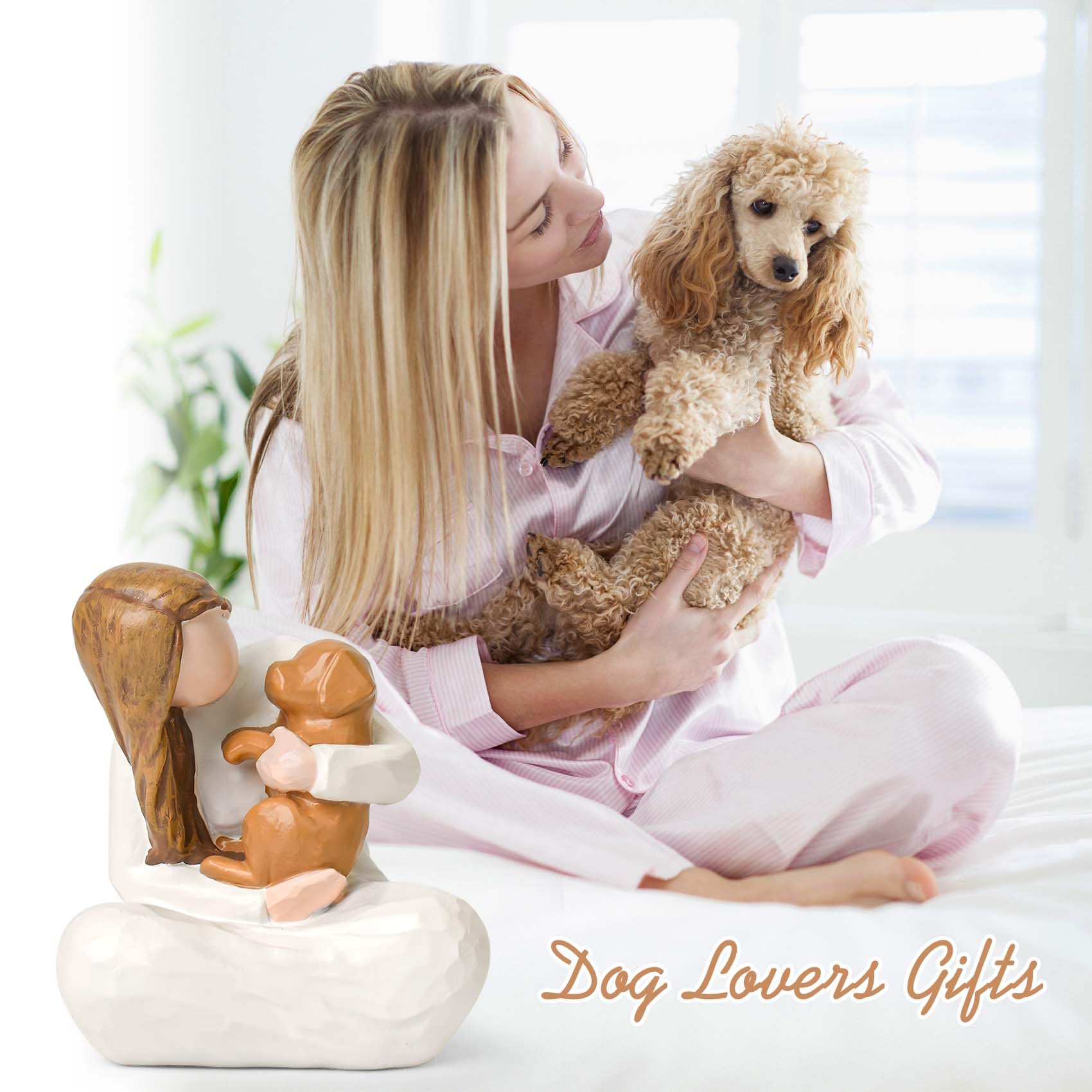 Dog Remembrance Gift for Dog Lover Angel Dogs Friendship Memorials Gifts for Dogs Sculpted Hand-Painted Resin Figures for Loss of pet - Image 4