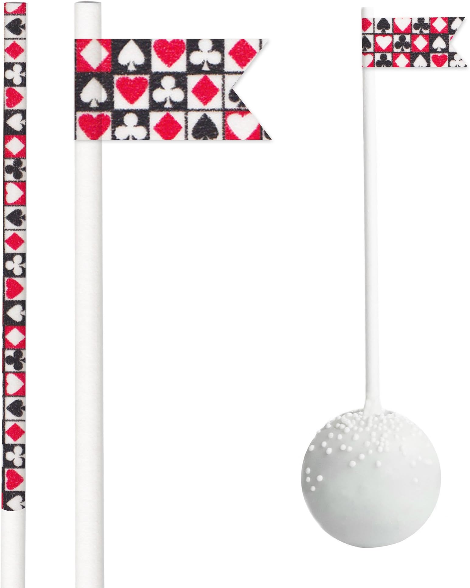 Dress My Cupcake DMC30535 25-Pack Party Cakepop Sticks DIY Kit, 8-Inch, Vegas Casino