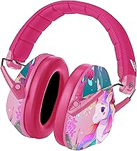Vanderfields Anti-Noise Helmets Children 27dB SNR, Children's Hearing Protection, Soundproof Helmets for Children, Anti-Noise Helmets for Study, School, Travel, Concerts, Fireworks, Unicorn Fantasy