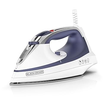 Spectrum Black & Decker IR1070S Steam Advantage Nonstick Stainless Steel Iron, White/Blue