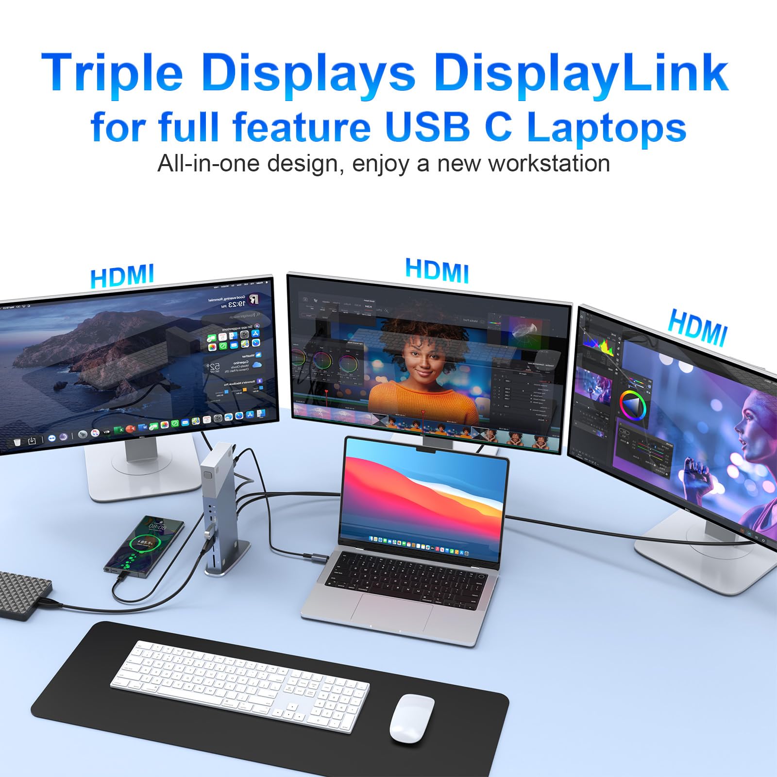 Amazon.co.jp: DisplayLink トリプルディスプレイ ドッキング