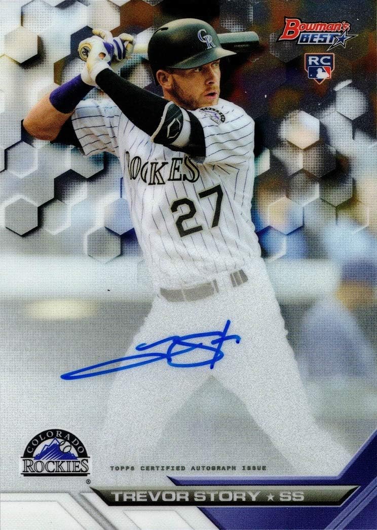 2016 Bowman's Best #B16-TS Trevor Story Certified Autograph Baseball Rookie Card