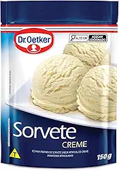 Dr. Oetker Sorvete Sabor Creme, Pó para Preparo de Sobremesa, Consistência Cremosa e Sabor Delicioso, 150g
