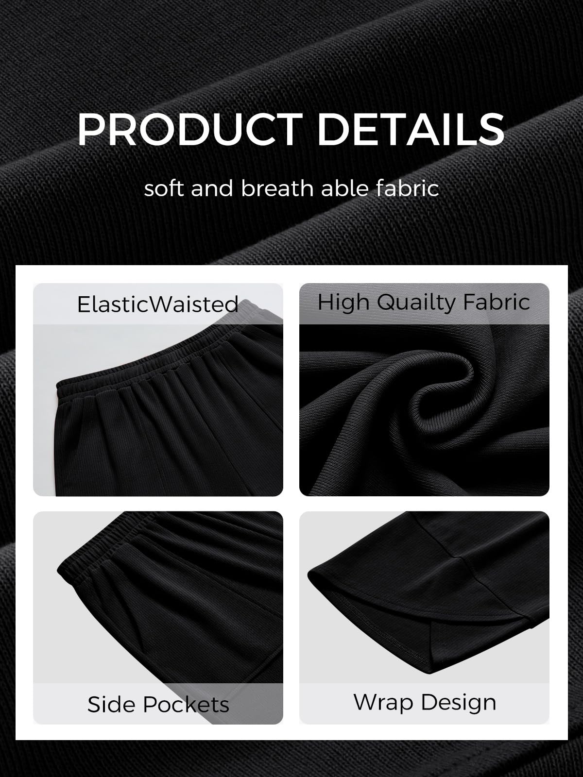 Trendy Queen Women's Wide Leg Pants, Soft Cotton Blend with Pockets for Casual Summer