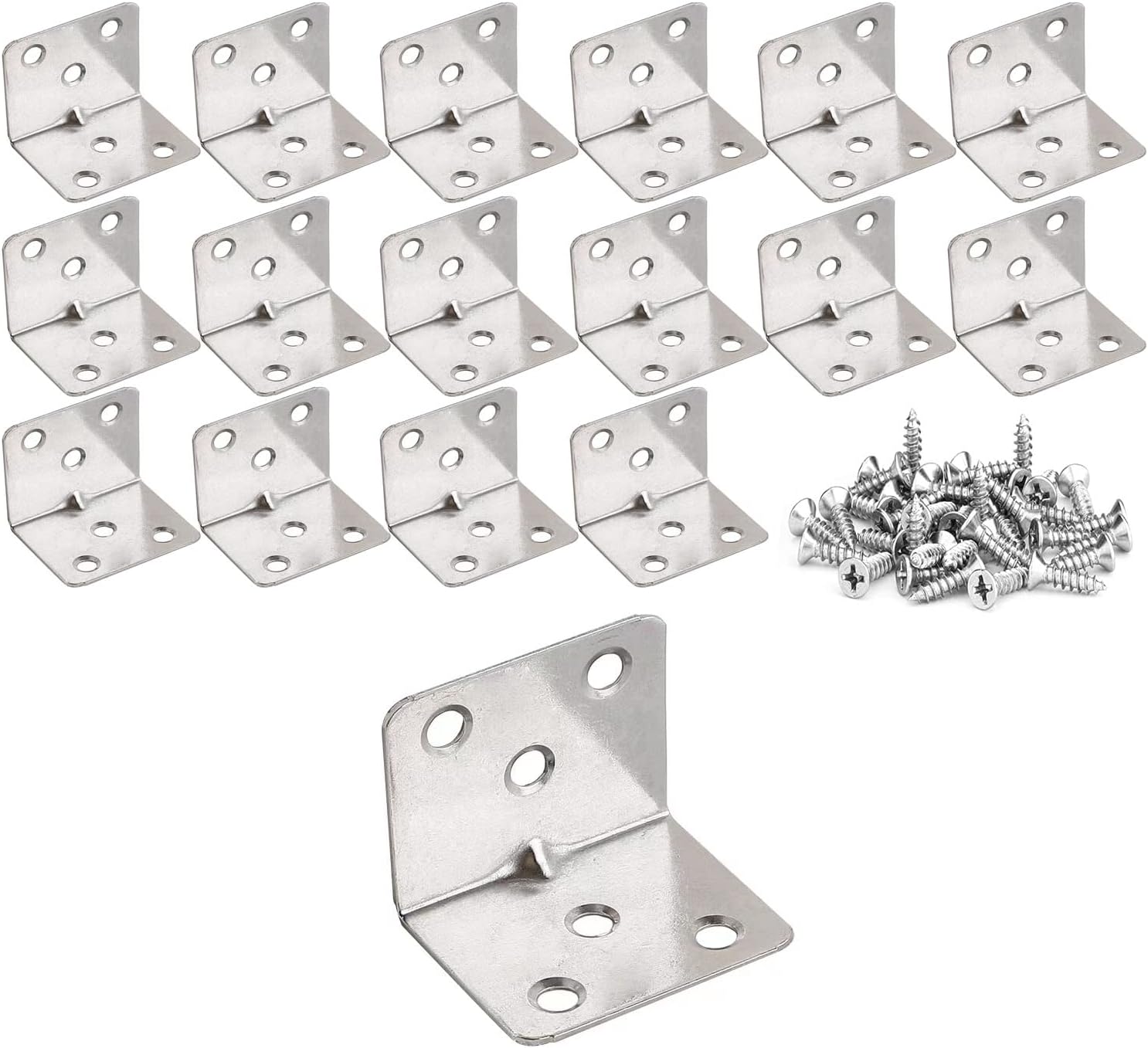 20 Pcs Black Corner Brace L Bracket,50mmx50mm,Stainless Steel 90 Degree - View #10