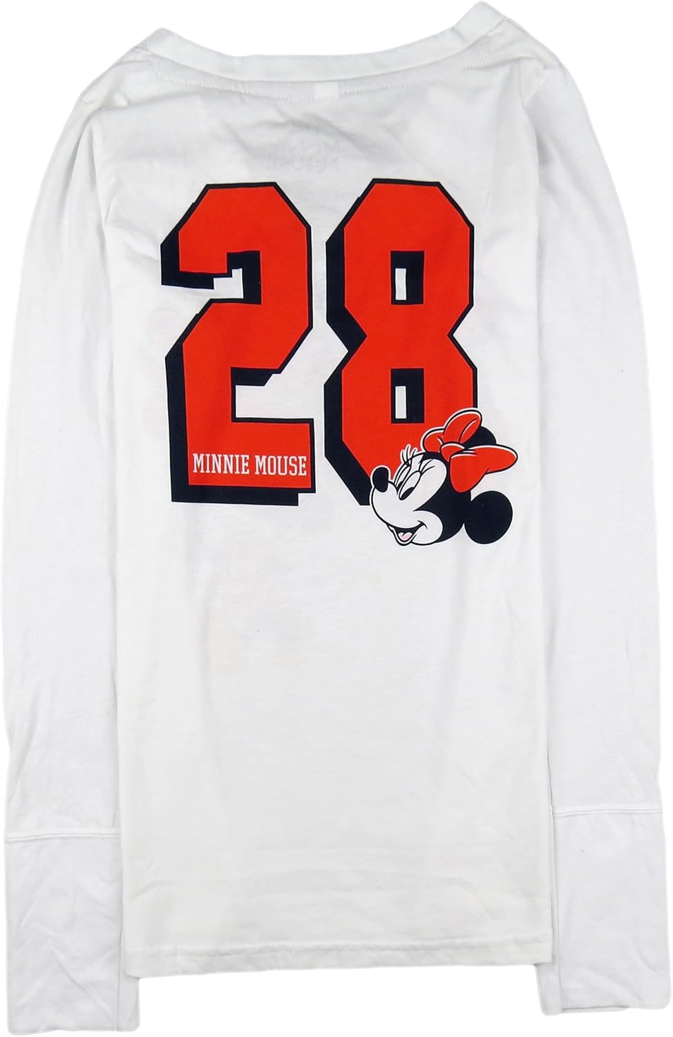 Disney Womens Minnie Mouse Lace-Up Long Sleeve Tee (US, Alpha, Small, Regular, Regular, White) - Image 2