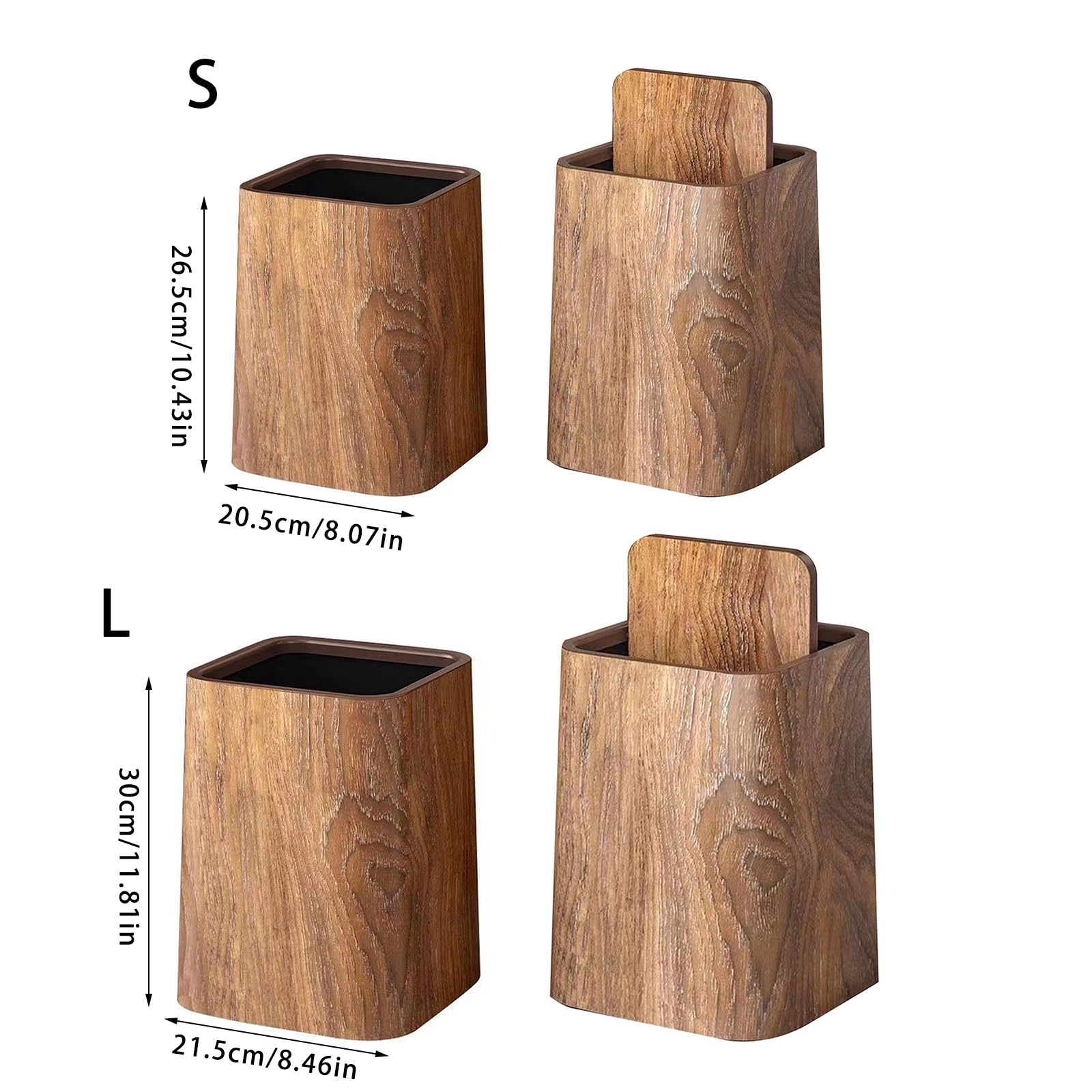 Pattumiera Quadrata con Coperchio per Controllo degli odori Pattumiera per Un Ambiente Pulito e igienico Pattumiera con Coperchio Basculante Pattumiera retrò