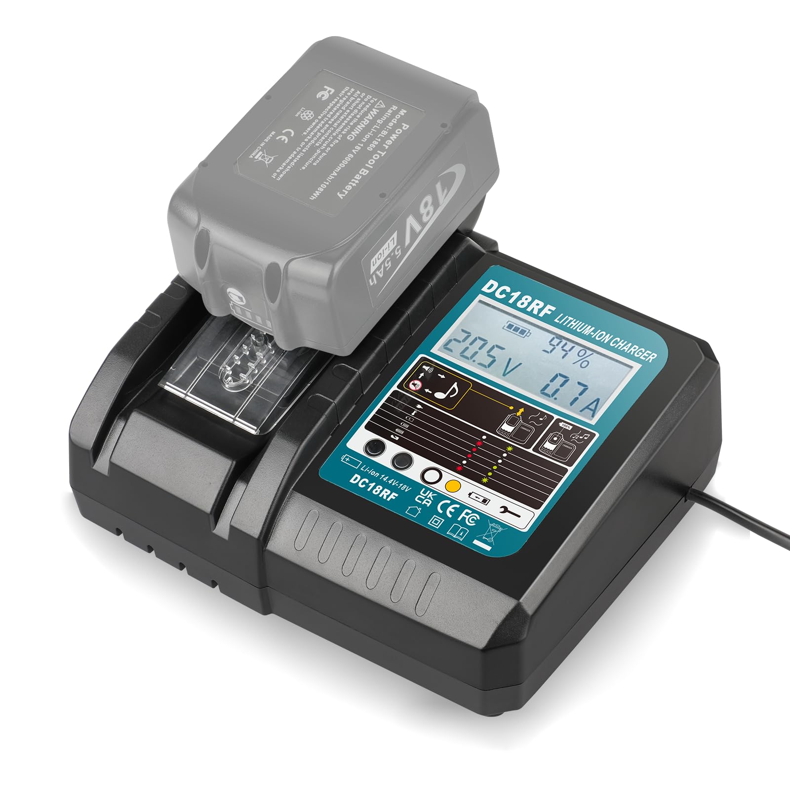 Amazon.com: PENGJBATTER DC18RF 14.4V/18V Rapid Charger with