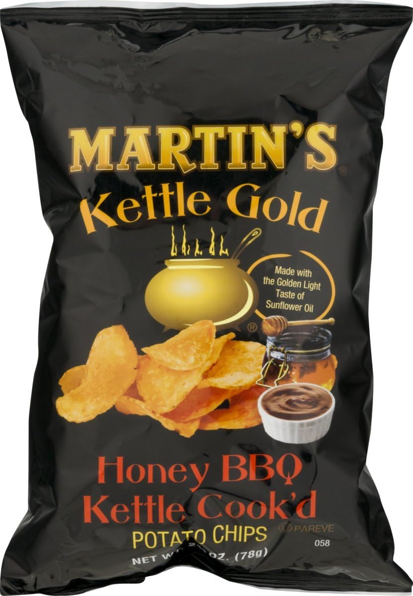 MARTIN'SKettle Gold Potato Chips Honey BBQ 8 oz. Bag (3 Bags)