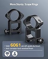 Vista 3 de CVLIFE Anillos de alcance de 1 pulgada - Montaje de alcance para rieles de cola de milano y Picatinny - 2 piezas