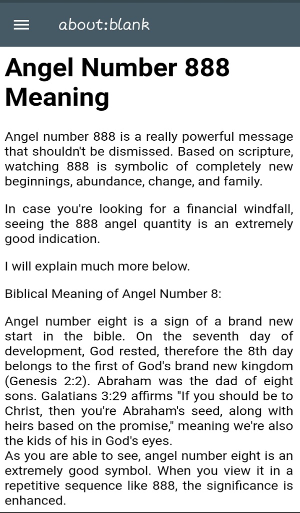 Whats The Meaning of 888 verloop.io