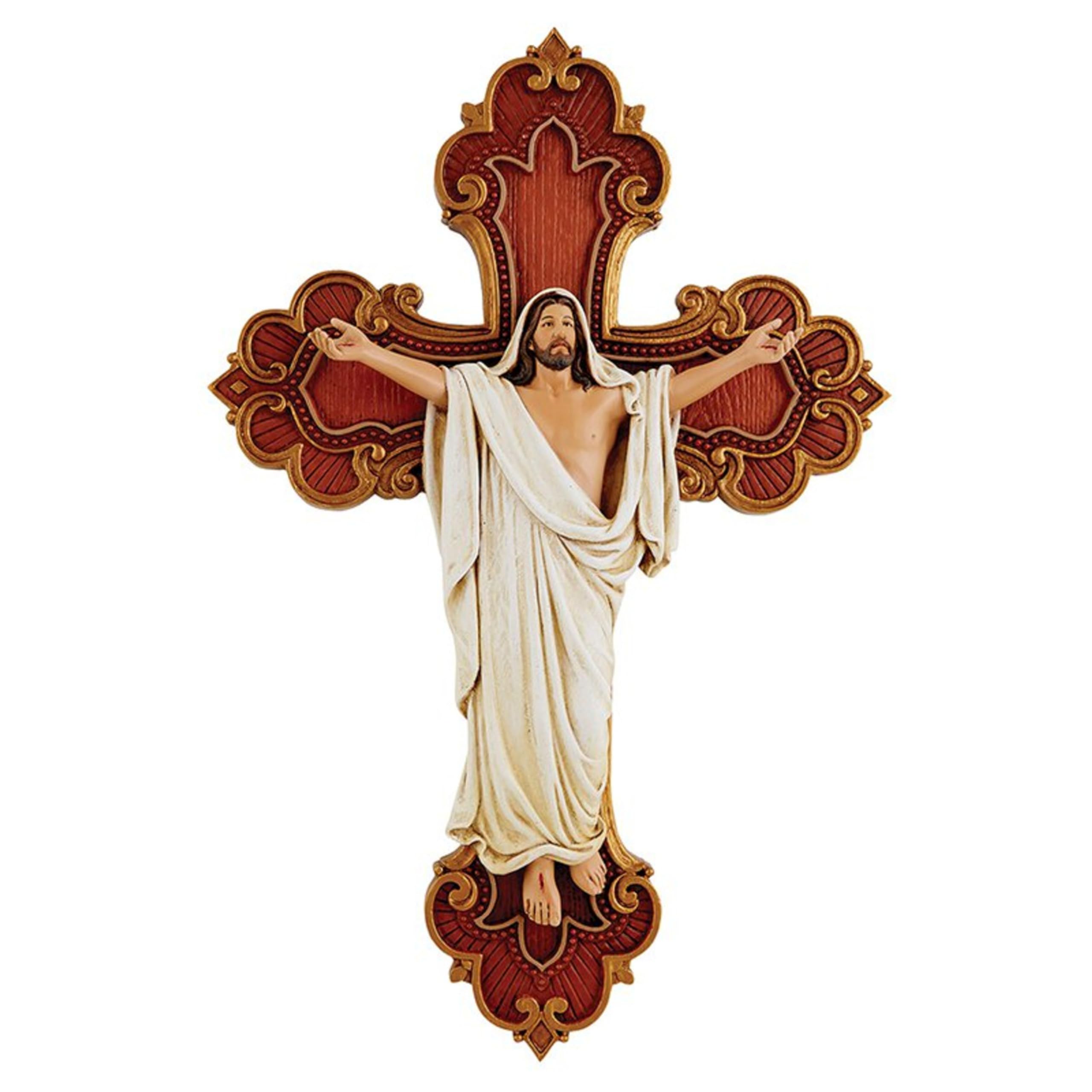 Hail Mary Gifts Catholic & Religious 10.125" H Risen Christ Wall Cross