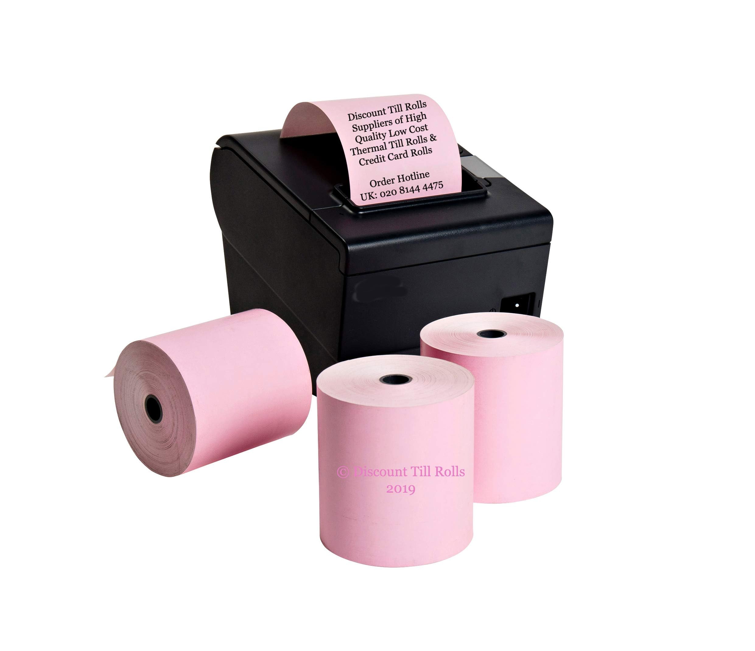Thermopapierrollen, BPA-frei, 80 mm, Pink, 20 Rollen