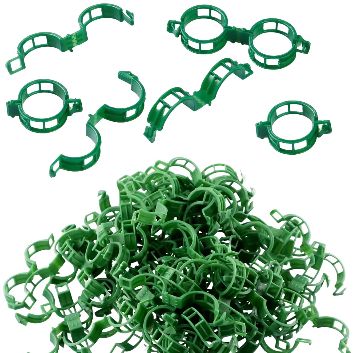 150Pcs Plant Clips for Climbing Plants – Reusable Garden Plant Support Clips – Durable Plant Gripper Clips for Vines, Flowers, Vegetables – Plant Clips for Climbing Plants & Trellises