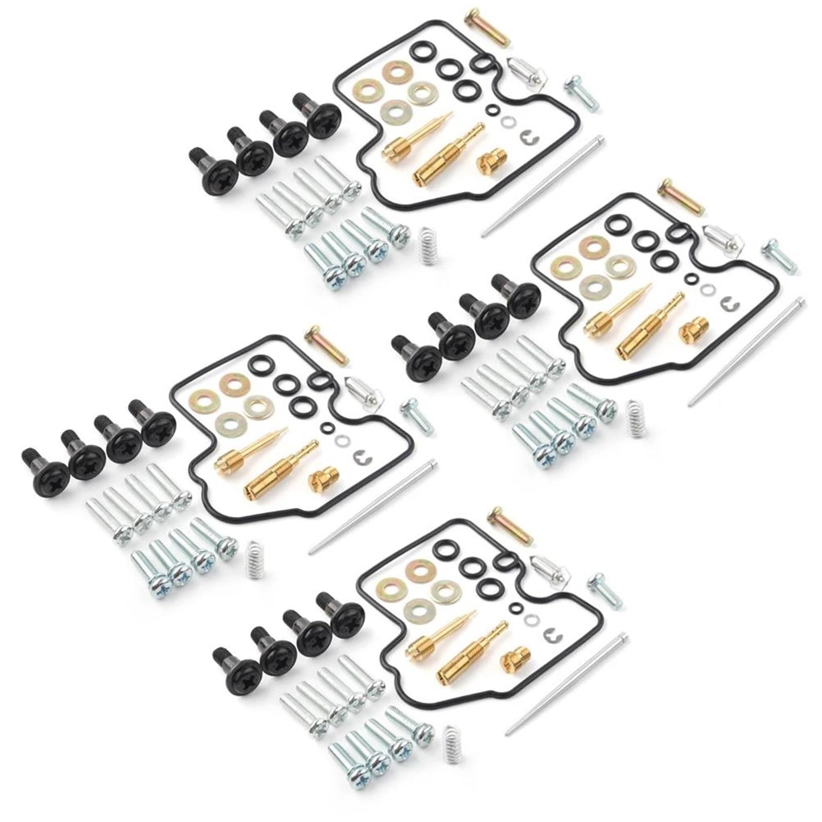 Lot De 4 Kits De Réparation Et De Reconstruction De Carburateur De Moto YZF-R6 1999-2002 pour Y&amaha YZF R6 600 1999 2000 2001 2002 Moteur Hors-Bord