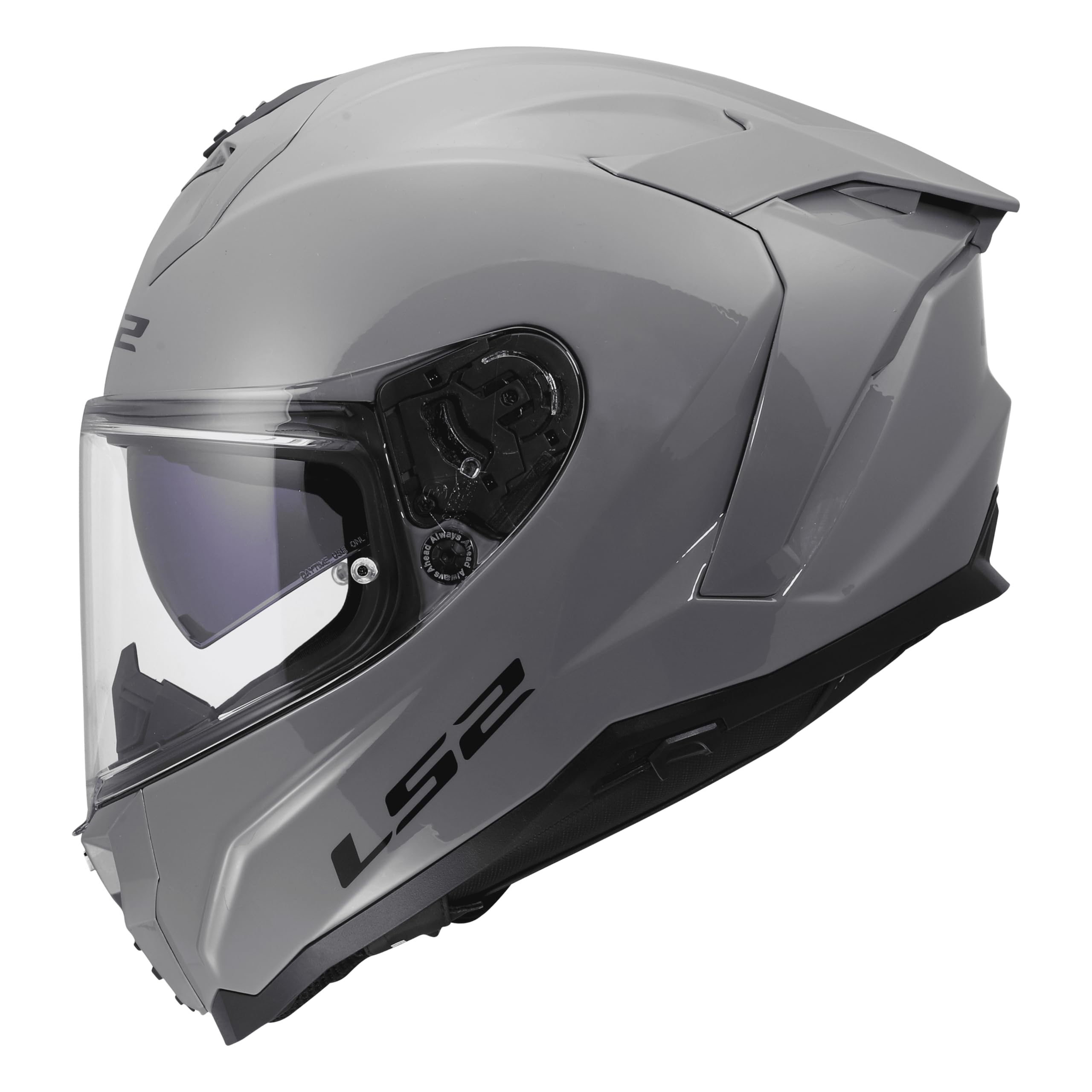 LS2, Integraler Motorradhelm CHALLENGER II SOLID Nardo Grey, XXL | Belüftet