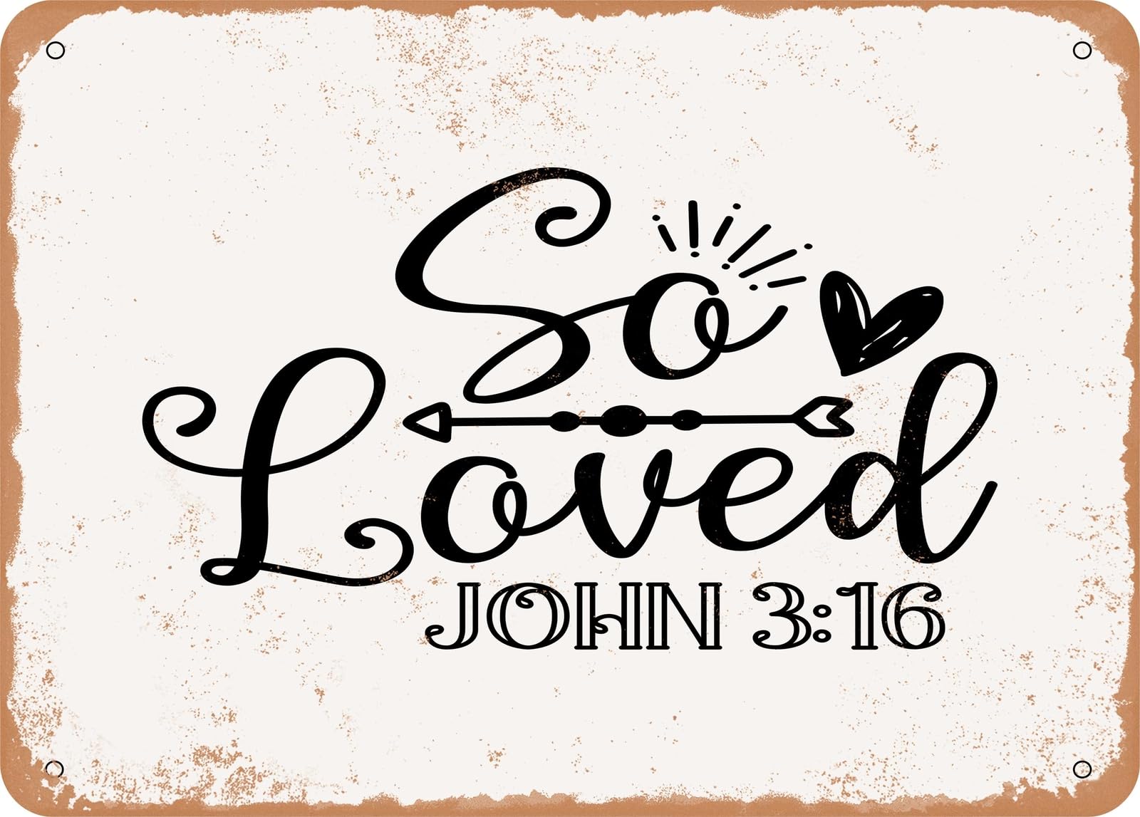 Metal Sign - So Loved - 5 - Vintage Look Sign home decor
