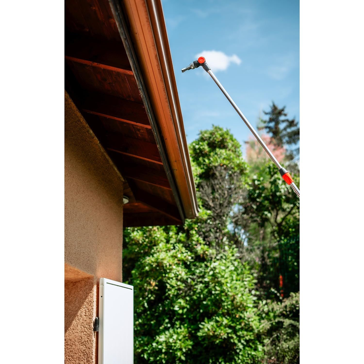 SPIDO Lance télescopique avec gouttière - 160 cm - Lance d’arrosage haute portée - Nettoyage gouttières et façades