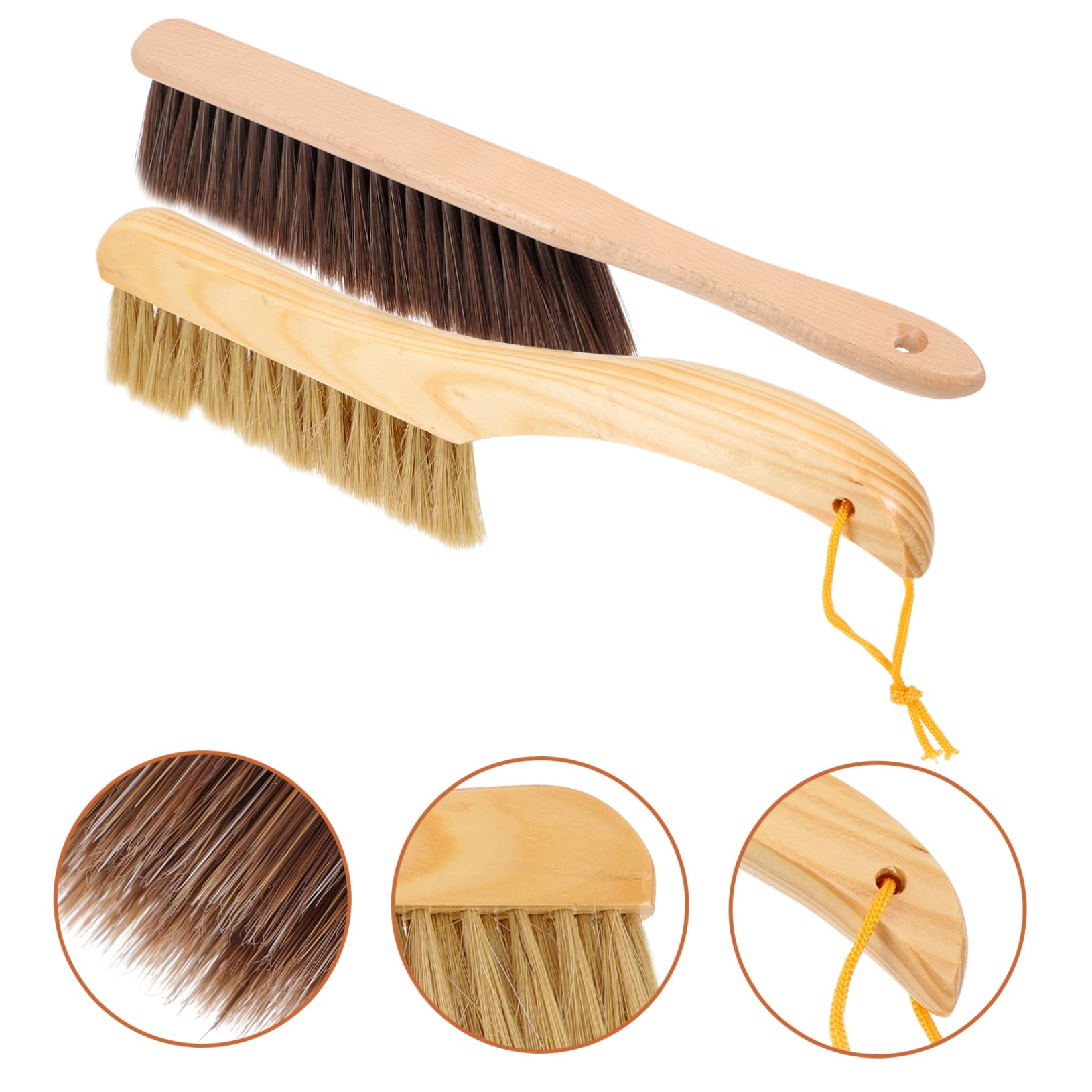 Beavorty 2pcs Carpet Brush Cleaning Brush Handheld Broom Soft Brush Kitchen Hand Broom Hand Brush Bed Brush Counter Dusters Brush for Cleaning Bench Brush Dusting Brush