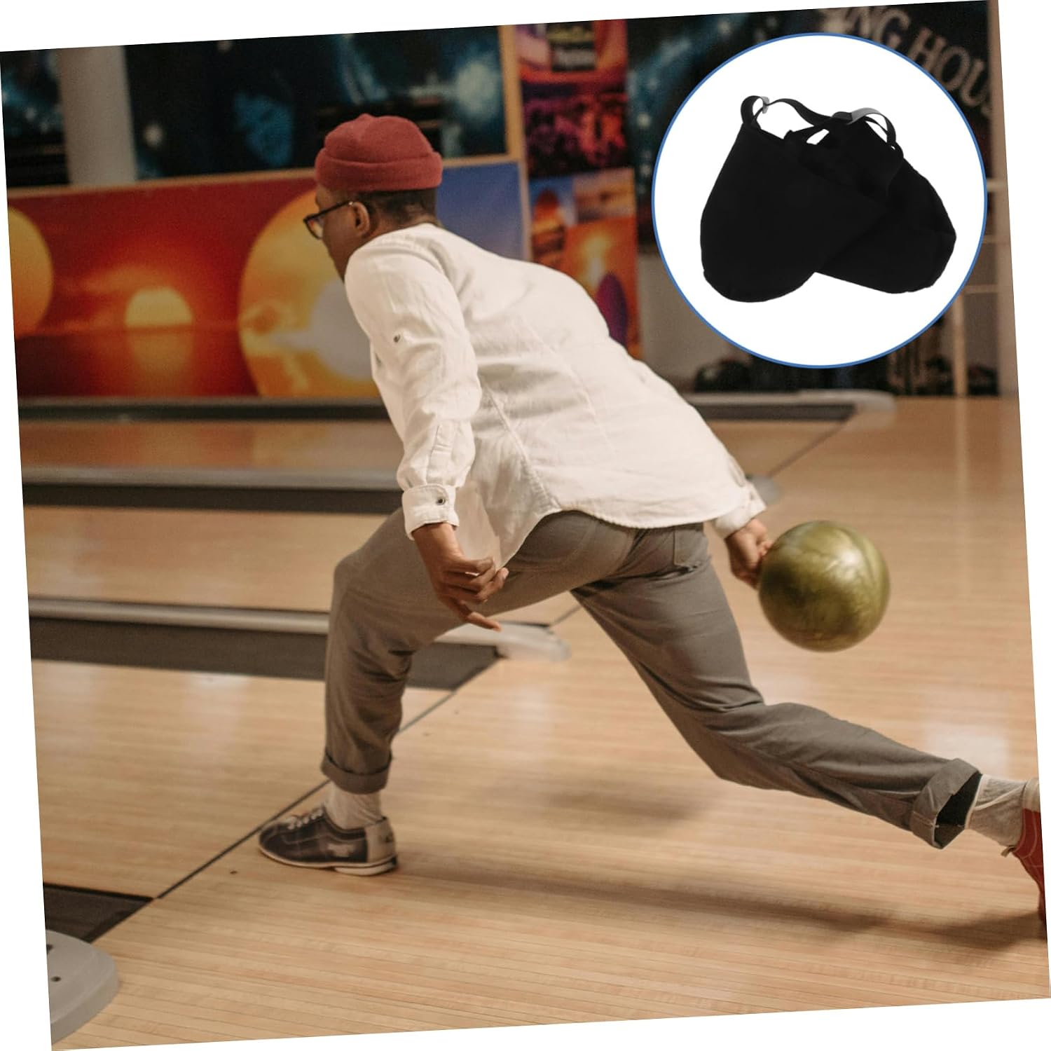 YARNOW Bowling Shoe Covers Non- for Shoes Bowling Accessory Boys and Girls Adults Black