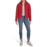 womens Solid Hooded Packable Coat