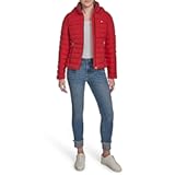 womens Solid Hooded Packable Coat