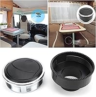 Vista 6 de Acouto Dash Deflector de aire acondicionado redondo A/C salida de aire de ventilación de techo deflector de salida universal para RV, barco