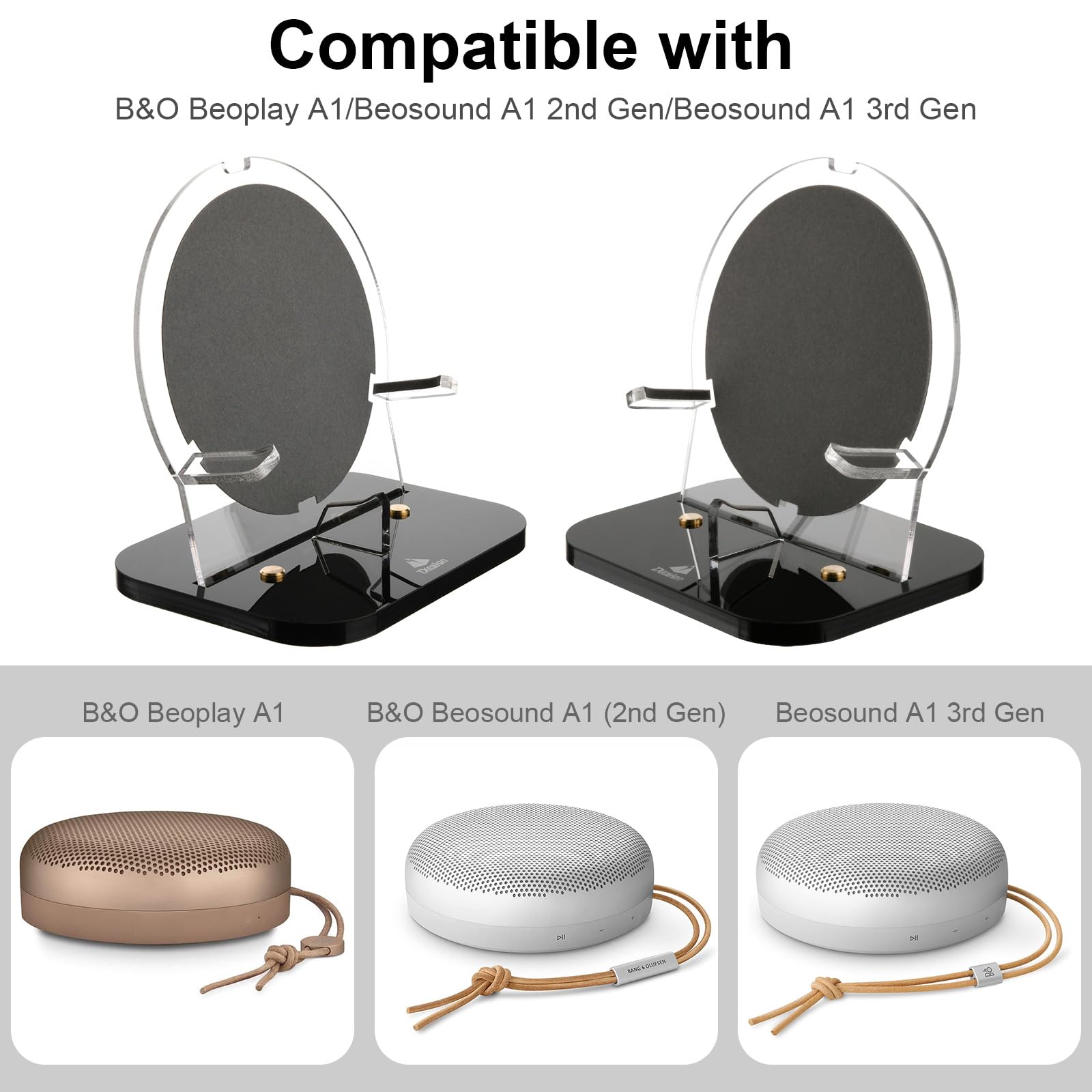 TXEsign Supporto Acrilico Per Bang & Olufsen Beoplay A1/Beosound A1 2nd – Antiscivolo E Antigraffio