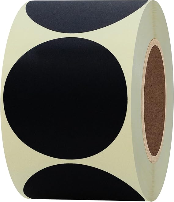 Hylabelest Round Black Kraft Labels 2 Inch Color Coding Dots Stickers ...
